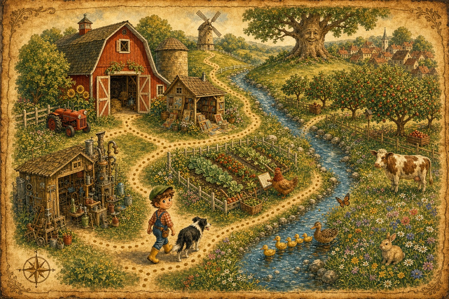 Illustrated map of Sunnybrook Farm